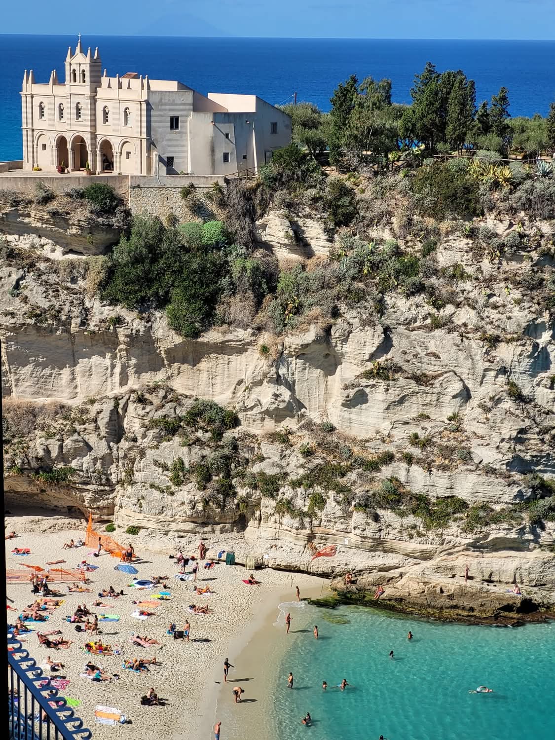 beach and a hill on the background